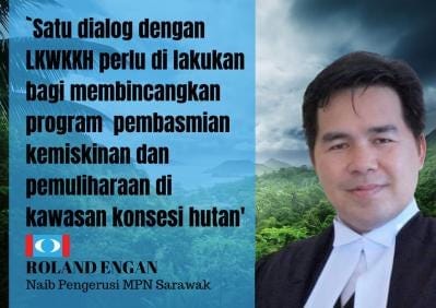 PKR lawyer Roland Engan asking questions