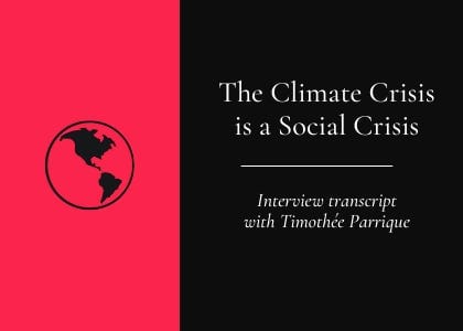 Transcript: The Climate Crisis is a Social Crisis